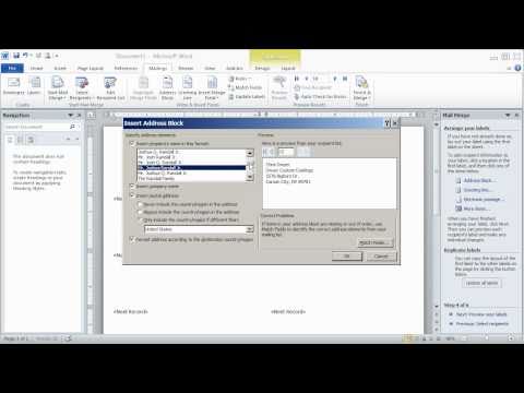 how to make labels in word 2010