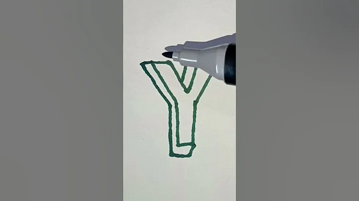 3d Letter Y | 3d Calligraphy art #shorts #satisfying #satisfyingvideo  #trendingvideo
