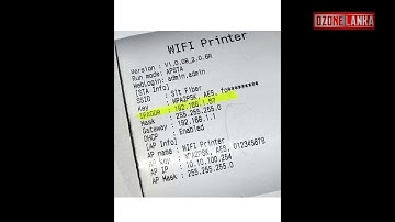 WiFi POS Printer Setup   Via a Router