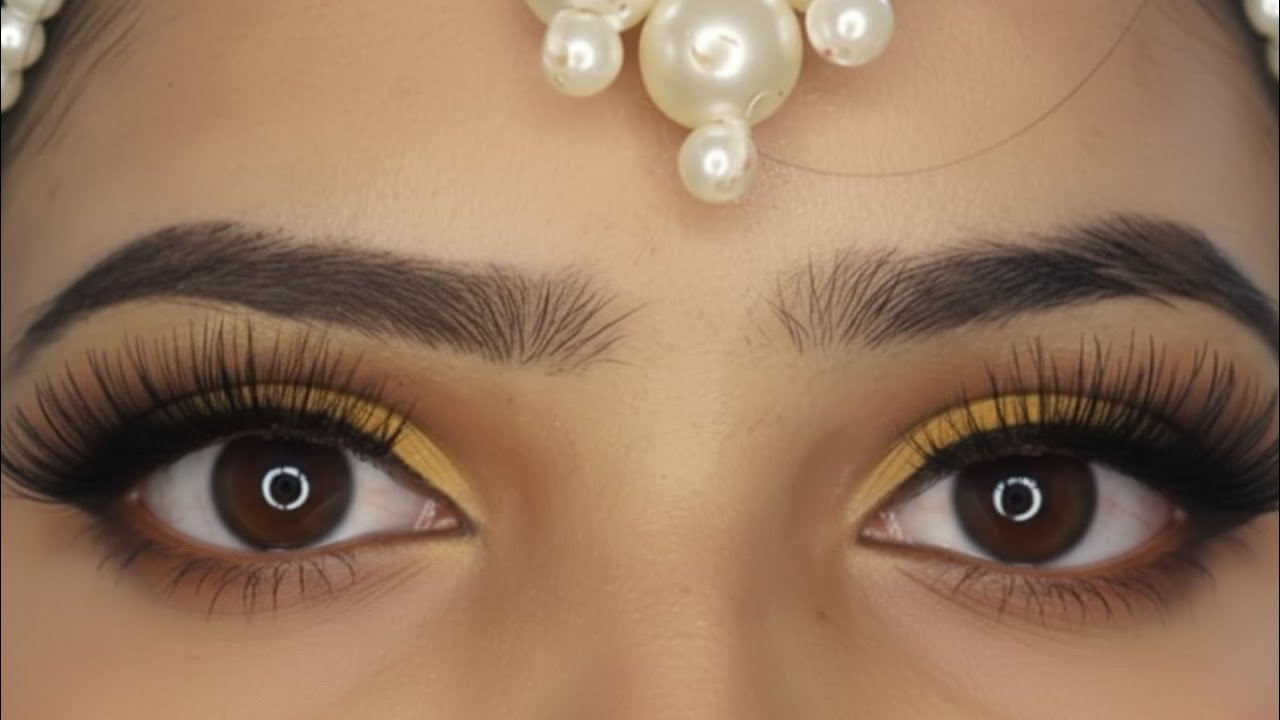 Stunning Yellow & Black Cut Crease 💛✨ | Perfect for Haldi & Parties 