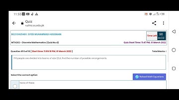 MTH202 Quiz n.o 4 #vu#vuquiz#mth202#Discreatemathematics