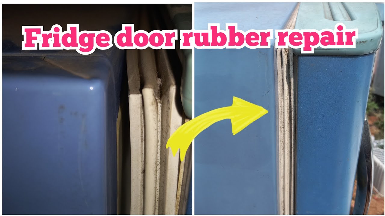 Fridge door rubber repair /fridge door door not closeing properly YouTube
