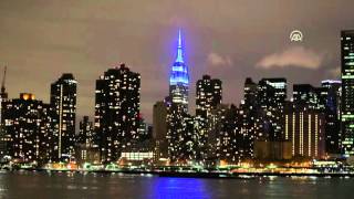 Empire State lights up in UN blue