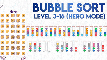 Bubble Sort 3-16 Solution of Level 16 in Hero Mode [SOLVED]