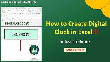 Digital Clock in Excel || Must try this trick 🔥🔥 #excel #exceltutorials #exceltricks