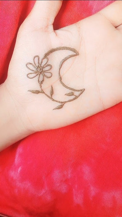 chand wali mehndi with small flower #mehndi #newmahendi #mehndidesign #chandmehndidesign #chand