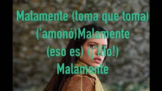 Rosalía - malamente (letra)