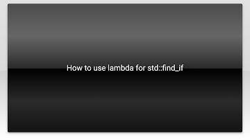 How to use lambda for std::find_if