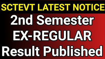 SCTEVT Latest Notice || 2nd Semester Ex-Regular Result Published || STUDY MAFIA 4.0