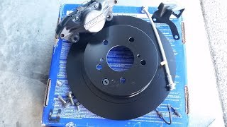 Nissan Skyline Rear brake pads, rotors and brake line installation