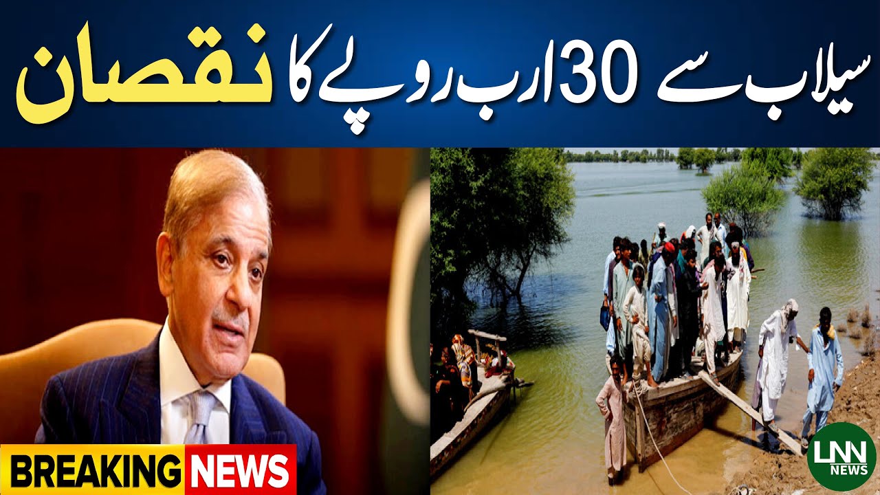 PM Shahbaz Sharif Stated That Flood Cause 30 Billion Rupees Loss | Latest News | LNN