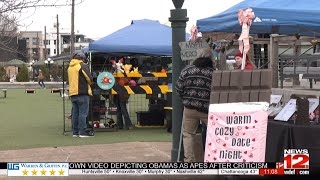 Valentine Market Draws Weekend Crowds