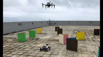 Collaborative Air Ground Target Searching in Complex Environments