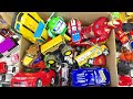 Box full of Toys Cars Disney Transformers Hot Wheels Tobot Paw Patrol Iron Man Robocar
