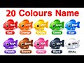 20 Colours Name English and Hindi | Preschool Color Learning 🎨👶 JOJO WALA COLOUR