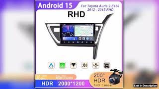Android For Toyota Auris 2 E180 2012 2015 RHD Multimedia Stereo Radio Video Player Screen Carplay Q