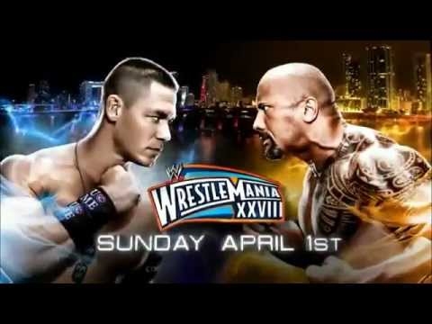 WWE Wrestlemania 28 New Match Card John Cena vs The Rock 2012