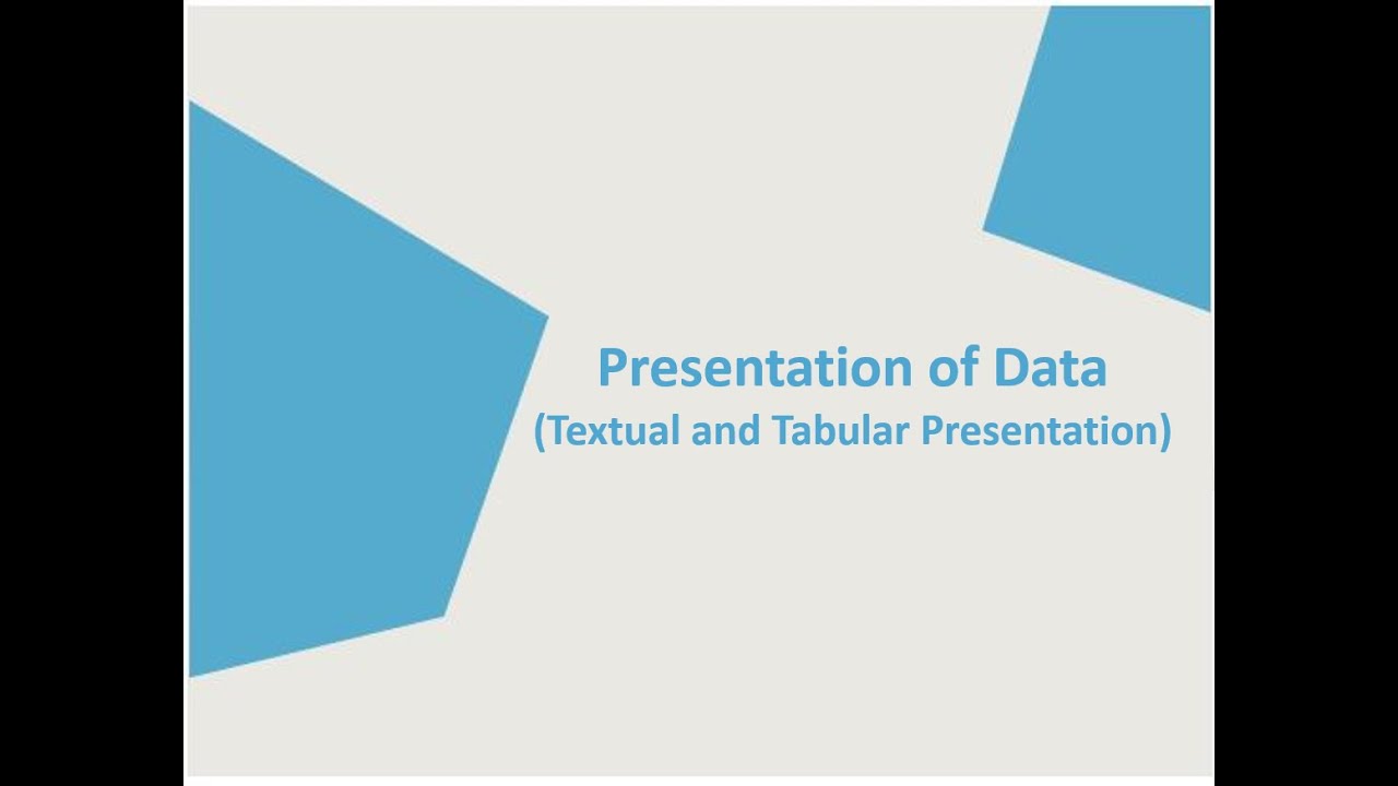 examples of textual presentation in statistics