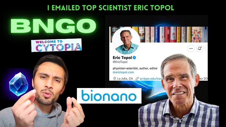 HUGE BNGO NEWS: I emailed Top Scientist Eric Topol