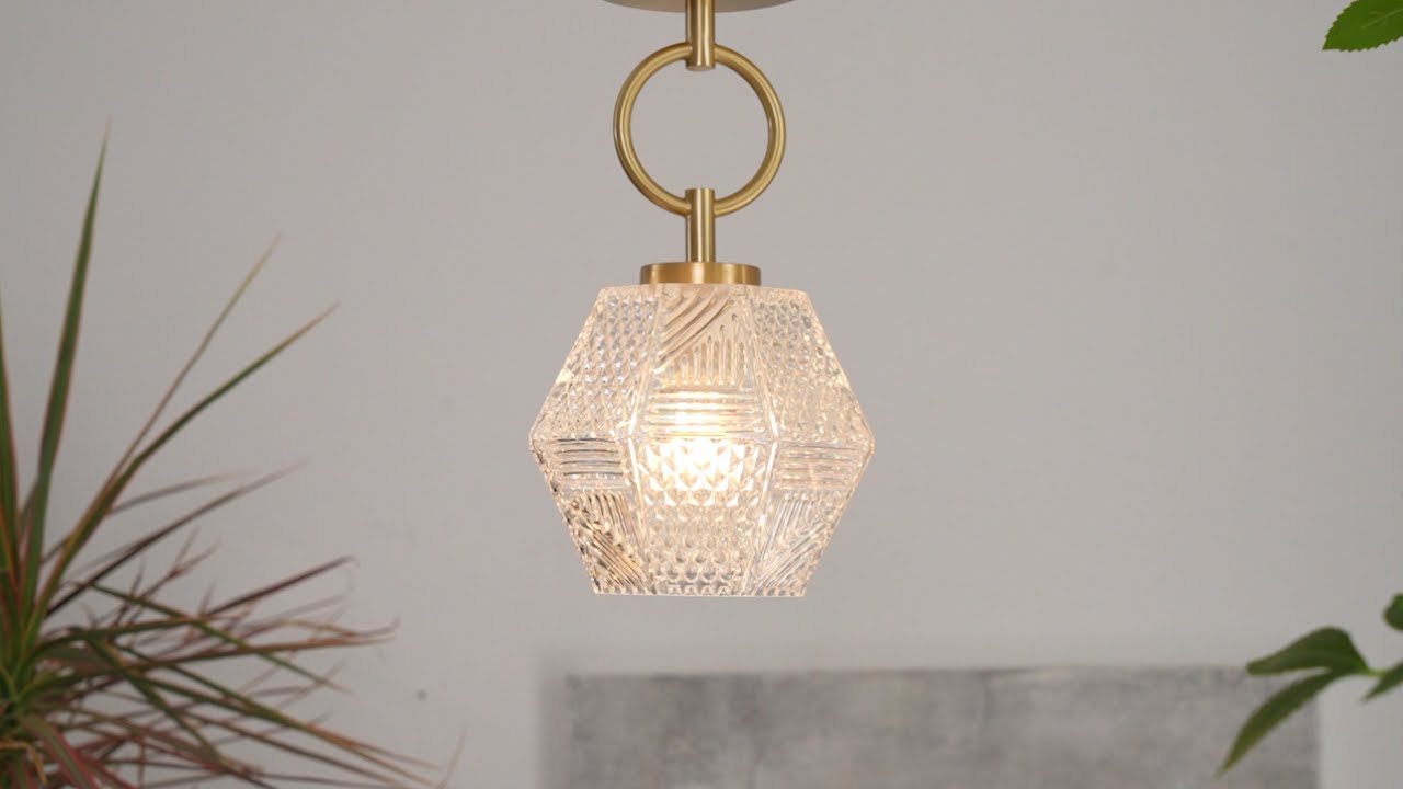 Diamond Cut Art Deco Ceiling Light