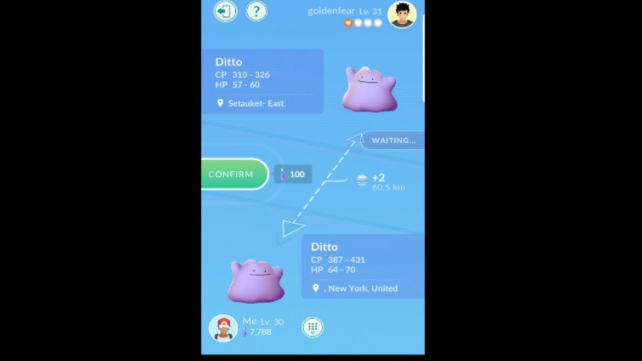 Pokemon Go Trading For The First Time Perfect Iv Ditto