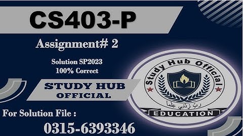 CS403P assignment 2 solution sp2023 cs403p