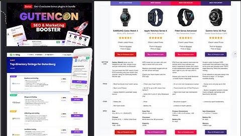 Build Clean Comparison Tables FAST! | WordPress Gutencon Plugin