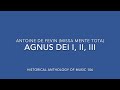 Agnus dei i ii iii from missa mente tota by antoine de fvin ham 106