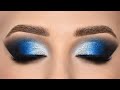 BLUE & SILVER Smokey Eye Makeup Tutorial