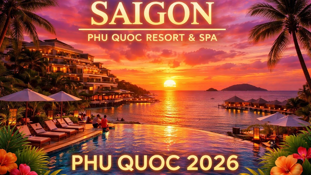 Закат в отеле Saigon Pho Quoc rezort