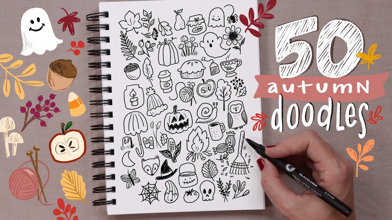 50 Cute Fall Doodles You Need To Know | Easy Beginner Doodles - Youtube