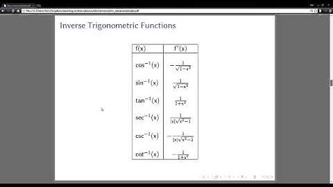The Derivatives of the Transcendental Functions