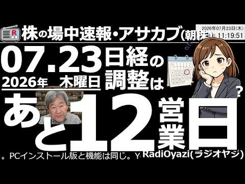 【朝株！(投資情報)】日経平均は米アルファベットの好決算もあって、小幅に上昇。ただ、買い一巡後は、また「悪魔の売り」が出て下げ始めている。今日と明日、66,000円台を維持できないと再下落の恐れあり。