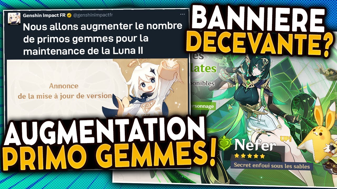 + DE PRIMOS pour la 6.1/Luna 2 ! Bannière Nefer & nouvelles armes ...
