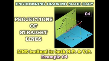 Projections of Straight Lines:  INCLINED to BOTH H.P. & V.P. - 04 - ENGINEERING DRAWING MADE EASY