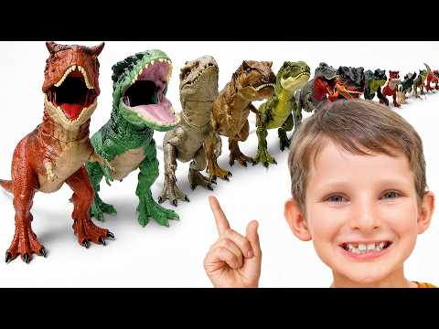 Hide and Seek Adventure with 50 Dinosaurs! 🦖🌋✨