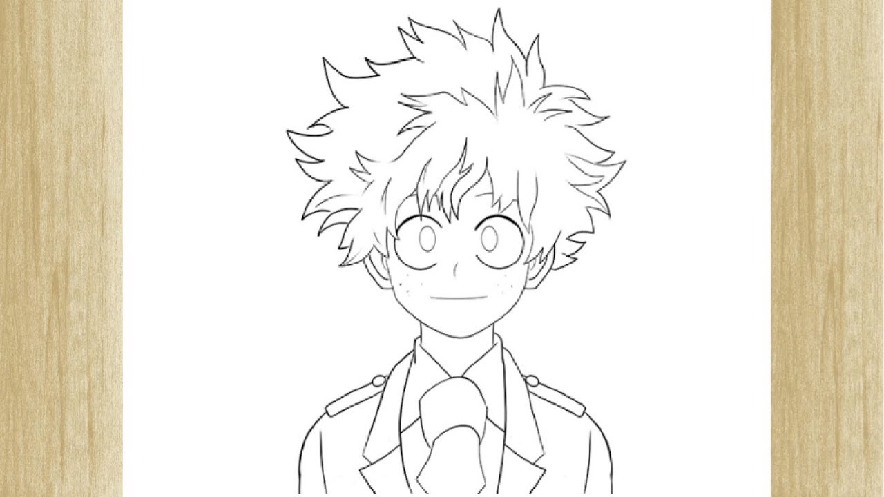 Мидория изуку рисунок карандашом