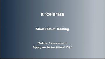 Online Assessment Series Ep.7 - Apply an Assessment Plan