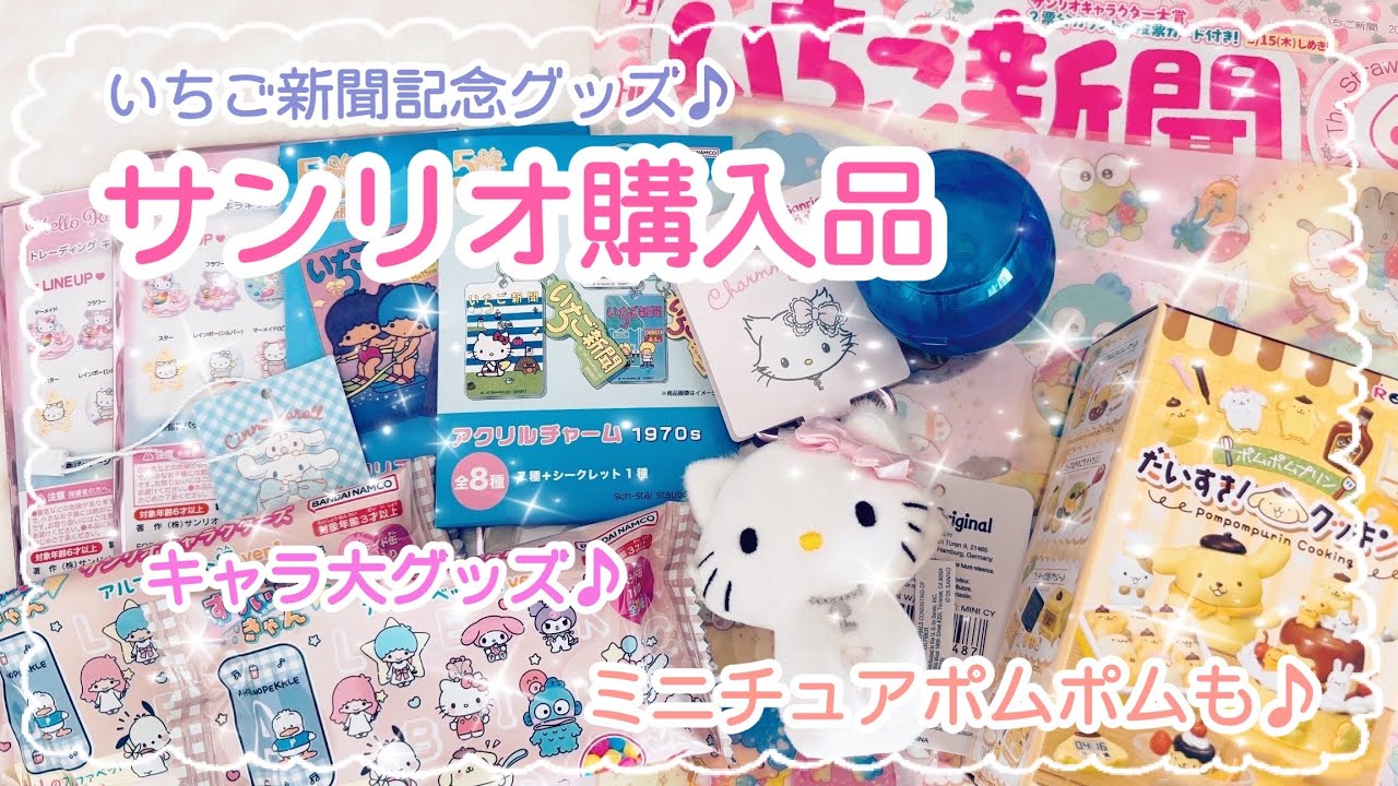 【購入品紹介♡】いちご新聞はキラキラクリアファイル💕ミニチュアポムポムは可愛すぎたっっっ✨✨