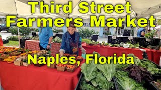 Shopping The Third Street Farmers Market, Naples Florida. Florida's Paradise Coast. Naples FL [4K]