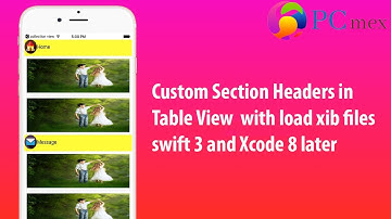 Custom Section Headers in Table View  with load xib files (Swift 3,Xcode 8 later)