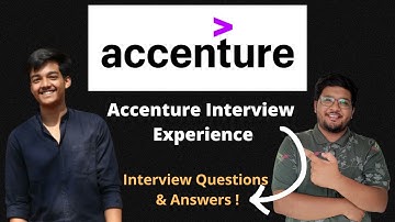 Accenture Latest Interview Experience | Interview Questions & Answers In Detail 🔥🔥