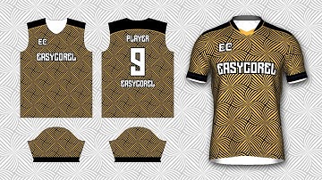 How to Create Gold Black Futsal Jersey Design in CorelDraw