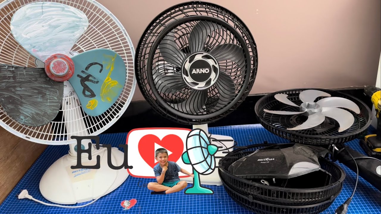 Arrumei 3 VENTILADORES DE MESA num vídeo só!!