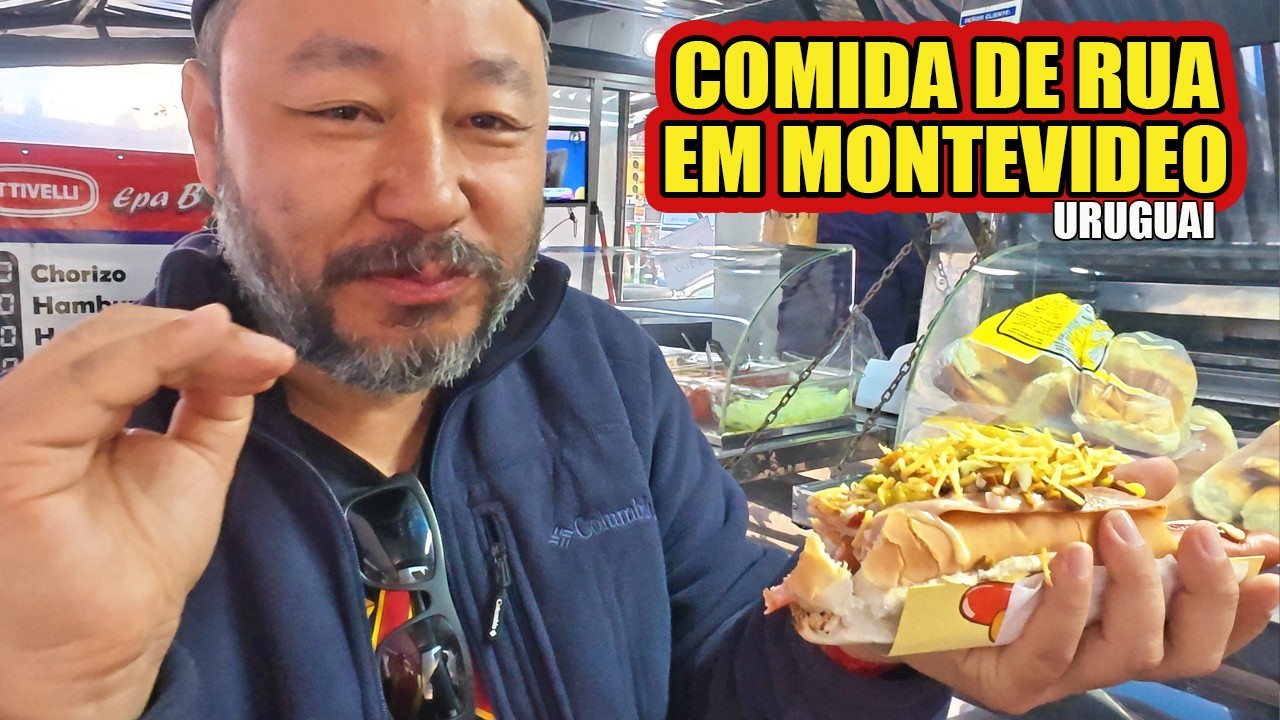COMILANÇA NAS RUAS DE MONTEVIDEO - NO URUGUAI - COMIDA CALLEJERA - O QUE CONSEGUIMOS COMER #Vlog