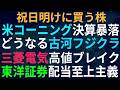 【あすの株相場】4月29日(水) 米電線コーニング決算で暴落!?どうなるフジクラ / 三菱電機最高益PTS爆上げ / 配当絶対に出していくマン東洋証券 / NEC最高益増配だけれども・・
