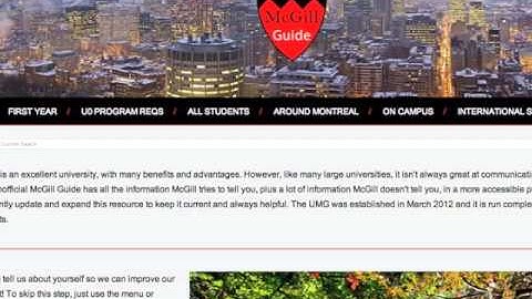 Unofficial McGill Guide