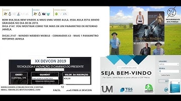 DICAS 2147 WINDEV WEBDEV MOBILE COMANDOS 63 MAIS 1 PARAMETRO RETORNO JANELA