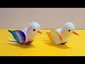 Bird making with egg shell | how to make a bird from egg shell | Sparrows out of egg shell craft