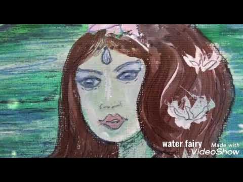 acrylic painting of a water fairy - mermaid / Acrylmalerei Meerjungfrau / Bilderschau